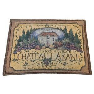 Susan Winget Tapestry Wall Hanging Wine Country 36x26 Vineyard Chateau L'Arant
